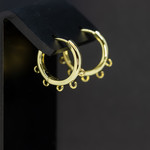 Швензы кольца конго 17х3 мм на 5 колечек позолоченное покрытие - маленькая фотография 2