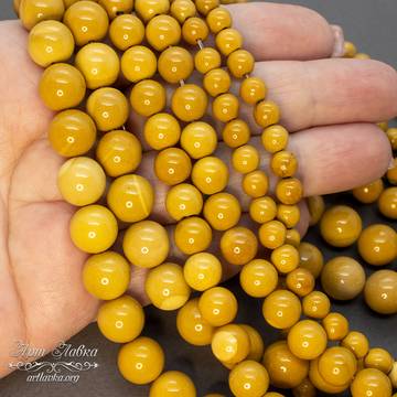 $Яшма желтая Мукаит 6 8 10 мм бусины шарики number: 111495 image 6