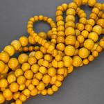 Яшма желтая Мукаит 6 8 10 мм бусины шарики - маленькая фотография 2