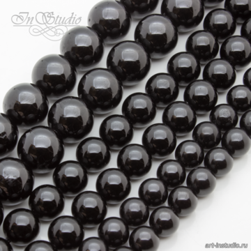 Шпинель натуральная черная 6 8 10 мм бусины гладкий шар - фото изображение товара, artikul: 111483