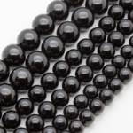 Шпинель натуральная черная 6 8 10 мм бусины гладкий шар - маленькое фото 1