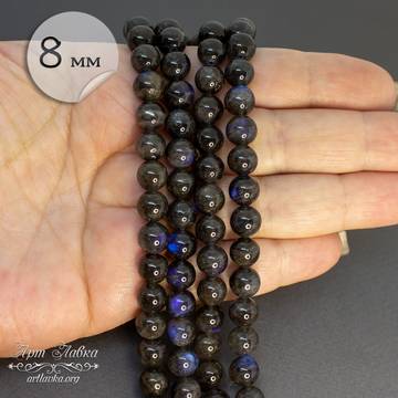 Натуральный черный лабрадор 6 8 10 12 мм бусины шарики code: 111534 изображение 5