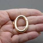Замок овальное кольцо 35х26 мм позолота - маленькая фотография 2