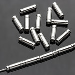 Бусины трубочки разделители из металла 10х3 мм родий - маленькая фотография 2