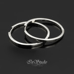 Швензы кольца 40х2,5 мм классические большие кольца родий - уменьшенное изображение 3
