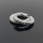 Швензы конго Плетенка кольца 22 мм родиевое покрытие - уменьшенное изображение 3