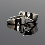 Швензы Фанет кольца 14х6 мм с петелькой родий - маленькая фотография 2