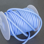Шнур силиконовый 4 мм полый светло голубой - маленькая фотография 2