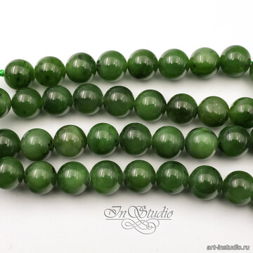 Нефрит Канадский 6 8 9,5 мм бусины шарики code: 111798 изображение 5