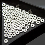 Спейсеры для украшений 4 мм разделители хейши диск родий - маленькая фотография 2