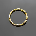 Кольцо декоративное мятое с фактурой 25 мм позолота - уменьшенное изображение 3