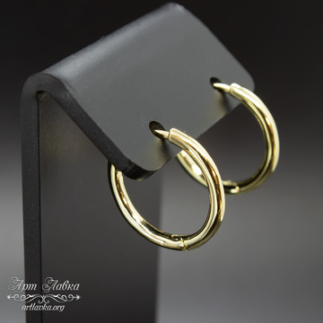 Швензы конго 20х2,2 мм классические позолоченные кольца art: 110632 фотография 3