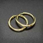Швензы конго 20х2,2 мм классические позолоченные кольца - маленькая фотография 2
