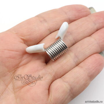 Стоппер пружина для зажима бусин при сборке украшений серебристый artikul: 113043 photo 4