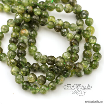 Лепидолит зеленый натуральный Бразилия 6, 8, 10, 12 мм бусины шар artikul: 113141 photo 4