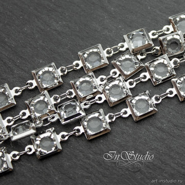 Цепь для украшений Rand 6,6 мм фианиты родий art: 113385 фотография 3