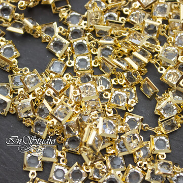 Цепь для украшений Rand 6,6 мм фианиты позолота art: 113388 фотография 3