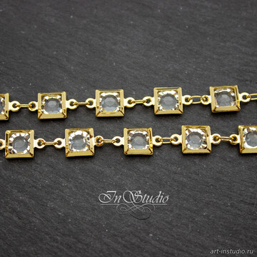 Цепь для украшений Rand 6,6 мм фианиты позолота artikul: 113388 photo 4