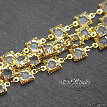 Цепь для украшений Rand 6,6 мм фианиты позолота code: 113388 изображение 5