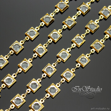 $Цепь для украшений Rand 6,6 мм фианиты позолота number: 113388 image 6