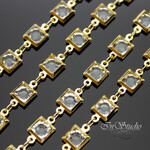 Цепь для украшений Rand 6,6 мм фианиты позолота - маленькое фото 1