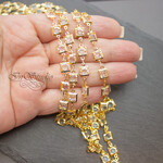 Цепь для украшений Rand 6,6 мм фианиты позолота - маленькая фотография 2