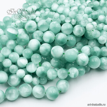 Ангелит Россия темный 6 8 10 12 16 мм бусины шарики арт: 113382 фото 2