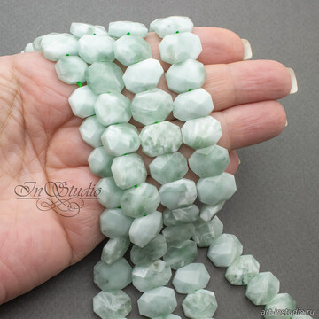 Ангелит Россия натуральный 20 мм прямоугольные бусины НИТЬ art: 113376 фотография 3