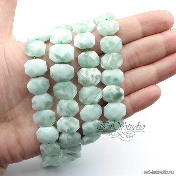 Ангелит Россия натуральный 20 мм прямоугольные бусины НИТЬ code: 113376 изображение 5