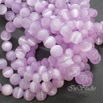 Селенит светло лиловый с эффектом кошачий глаз 6 8 10 мм бусины шары - уменьшенное изображение 3