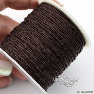 Шнур 0,8 мм нейлоновый коричневый арт: 109386 фото 2