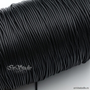 Шнур 1 мм вощеный черный artikul: 109383 photo 4