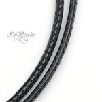 Шнур 1 мм вощеный черный - маленькая фотография 2