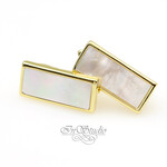Швензы прямоугольные ОДИС позолота с перламутром - маленькое фото 1