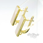 Швензы прямоугольные ОДИС позолота с перламутром - маленькая фотография 2