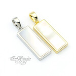 Подвеска прямоугольная ОДИС позолота с перламутром - уменьшенное изображение 3