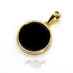 Подвеска круглая Лайза позолота черная керамика - маленькое фото 1