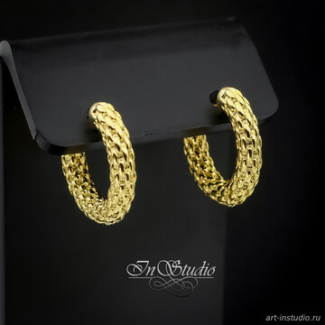 Швензы РИВЕР конго 20х4 мм фактурные позолота art: 113505 фотография 3