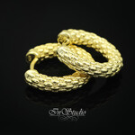 Швензы РИВЕР конго 20х4 мм фактурные позолота - маленькое фото 1