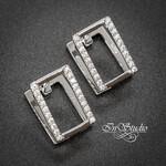 Швензы для серег Сакар фианиты родий - маленькая фотография 2