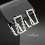 Швензы для серег Сакар фианиты родий - уменьшенное изображение 3