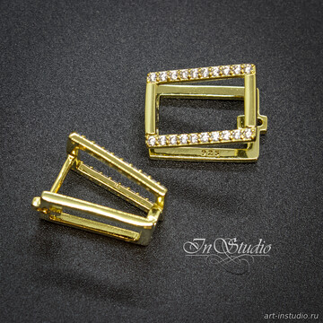 Швензы для серег Сакар фианиты позолота art: 113499 фотография 3
