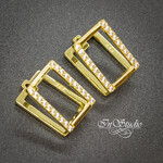 Швензы для серег Сакар фианиты позолота - маленькое фото 1