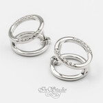 Швензы для серег Сайми фианиты родий - маленькая фотография 2