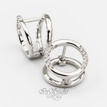 Швензы для серег Сайми фианиты родий - уменьшенное изображение 3