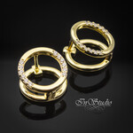 Швензы для серег Сайми фианиты позолота - маленькое фото 1