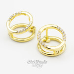 Швензы для серег Сайми фианиты позолота - уменьшенное изображение 3