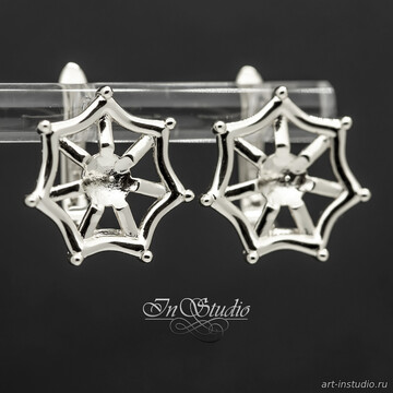 Швензы ПАУТИНА для вклейки родий арт: 113484 фото 2