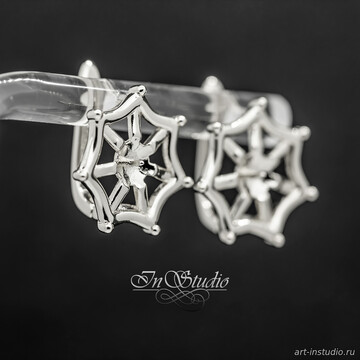 Швензы ПАУТИНА для вклейки родий artikul: 113484 photo 4