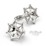 Швензы ПАУТИНА для вклейки родий - маленькое фото 1